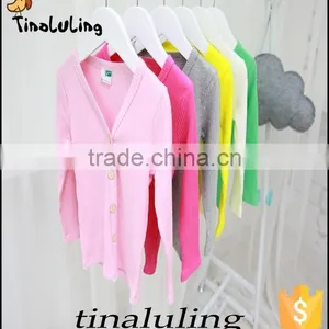 2015 New Style Candy Color Plain Kids Cardigans thumbnail-3