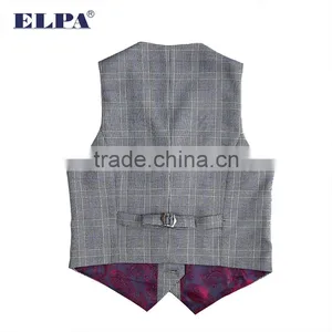 ELPA Designer Kids Clothes 3 Piece Wholesale Check Gray Boys Suits thumbnail-6