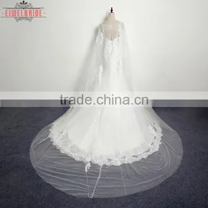 OEM Long Floor-length Shawl Wedding Dress Detachable Skirt thumbnail-2