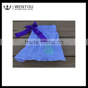 Wholesale Monogrammed Seersucker Scalloped Shorts thumbnail-6