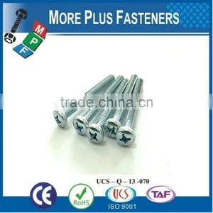 Made in Taiwan DIN 7985 Machine Screw ISO 7045 Crossed Recessed Pan Head Zinc Plated thumbnail-4