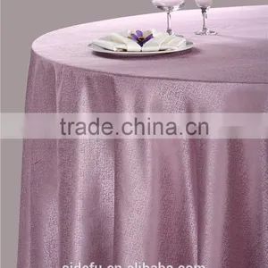 Popular Polyester Damask Jacquard Banquet Round Table Cloth thumbnail-3