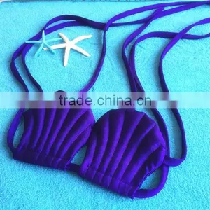 Kids Swimwear Shinny Mermaid Scales Beachwear Shell Top&mermaid Buttoms thumbnail-3
