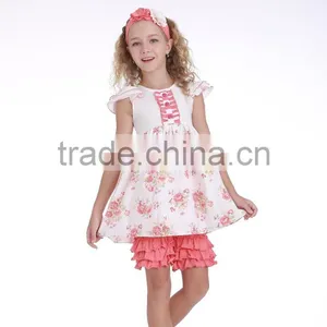 Latest Children Frocks Designs New Model Bottom Lace Flower Girl Dress thumbnail-3