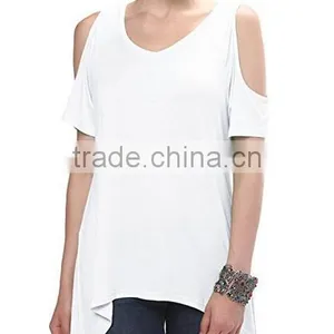 Hot Selling Womens Shoulder Off Wide Hem Design Top Shirts thumbnail-5