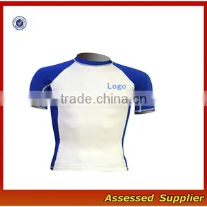 Custom Sportswear Manufacturer Compression Mens T- Shirts/Blue Rash Guards Wholesale---AMY164281 thumbnail-5