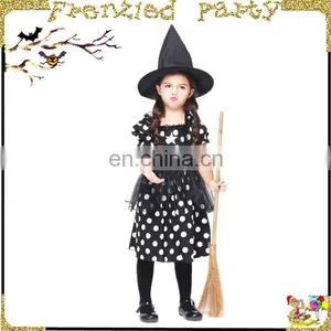 New Arrival Black With White Dot Halloween Witch Costume FGCC-0153 thumbnail-1