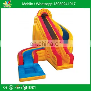 22ft Corkscrew Fire Inflatable Water Slide With Pool thumbnail-1