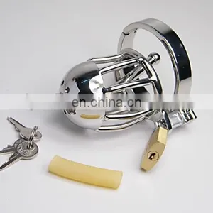 2015 New Design Stainless Steel Lockable Cock Cage Penis Cage thumbnail-5