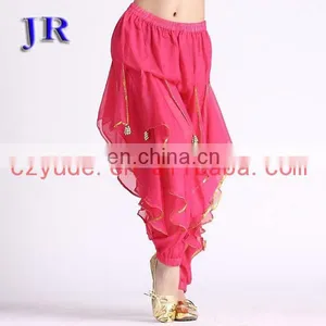 Chiffon Coins Arabic Belly Dance Harem Pant K-4002# thumbnail-3