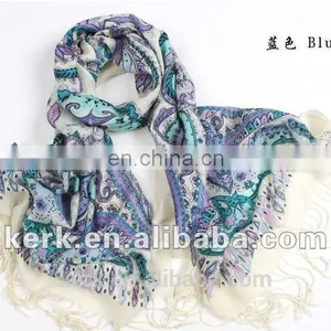 Neew Style Gardens Floral Women Winter Warm Pashmina Shawl Wool Shemagh Scarf thumbnail-1