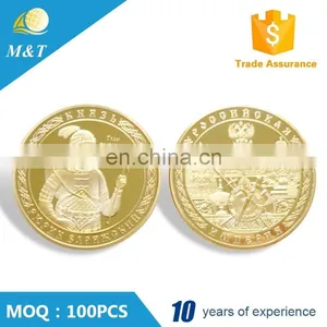 Custom High Quality Old Gold Metal Coin thumbnail-1