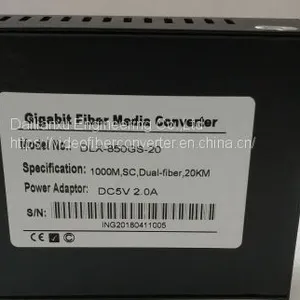 HD IP Camera to Fiber Converter Gigabit Ethernet Fiber Optic Transmitter and Receiver Single Port Fiber Media Converter thumbnail-2