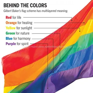 Factory Wholesale Stock Cheap 3*5ft Gay Pride LBGT Rainbow Flag thumbnail-5