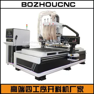 Composite Plate CNC Cutting Machine Automatic Tool Change 12 Knife Bank Woodworking Engraving Machine Factory Holing Cutting Woodworking Engraving Machine Supplier thumbnail-2
