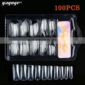 Beauty Personal Care School Salon Nail Set Pre Designed Acrylic Nail Tips Short thumbnail-2