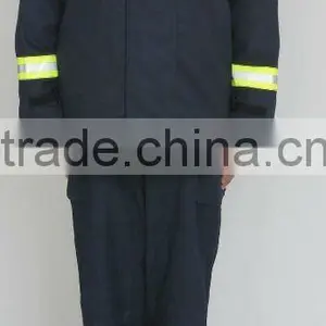 Flame Resistant Safety Coverall With Reflective Tape thumbnail-1