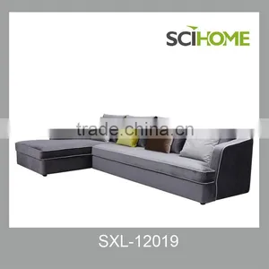 2014 Modern Design L-Shaped Low Back Fabric Living Room Sofa Set thumbnail-2