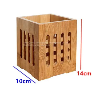 Bamboo Utensil Set With Bamboo Holder /bamboo Storage Holder Kitchen Countertop Utensil Storage Bamboo Utensils With Holder thumbnail-1