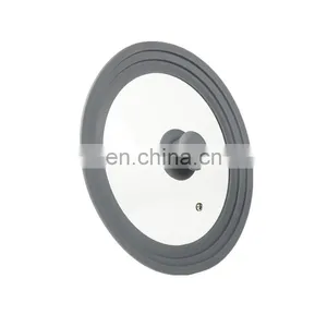 10 11 12 Inch Firm Silicone Edge Tempered Glass Universal Lids for Pots Pans and Skillets thumbnail-2