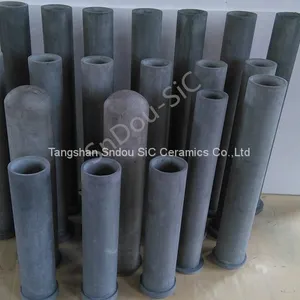 Silicon Carbide Radiation Tubes for Heat Treatment Furnace, Silicon Nitride Ceramic Pipe, Si3N4 Stalk Tubes thumbnail-3