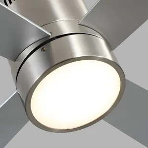 Cross Border Exclusive LED Ceiling Fan Light, Four Leaf 18W Living Room Ceiling Fan Light, Three Color Silent Bedroom Fan Light（Wechat:13510231336） thumbnail-1