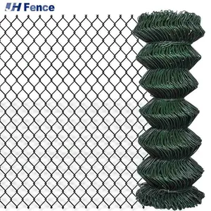 Soccer Field Fence Galvanized Chain Link Wire Mesh for Football Ground Net High Quality Pvc Coated Barrier Rolls Cyclone Fence thumbnail-1