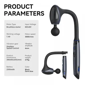 Wholesale 2026 New Fascia Massage Gun USB Rechargeable 30 Speeds Deep Tissue Muscle Relaxation Percussion Massage Gun For Gym Fitness thumbnail-5