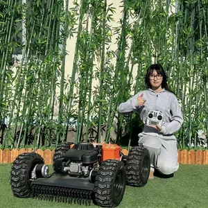 Vigorun Tech VTW550 Industrial Grade Single Cylinder Petrol Wheel Radio Controlled Grass Cutter With 0-6km/h Speed thumbnail-2