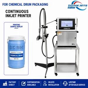 Industrial Small Character CIJ Printer for Chemical Containers Plastic Drums and Jerry Cans thumbnail-1
