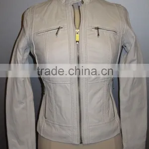 Ladies Fashion Genuine Leather Jacket Women thumbnail-1