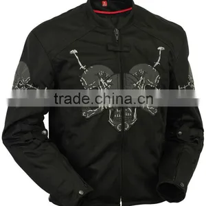 Men's Raceway Skull Mesh Motorcycle Jacket thumbnail-1