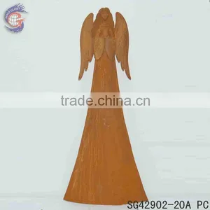 Rusty Crafts Sculpture of Metal Angel Statue Outdoor Decorations thumbnail-1