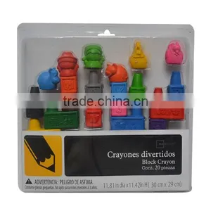 Eco-Friendly Cute Multi Color Plastic Finger Crayons , Plasic Finger Crayon Set thumbnail-4