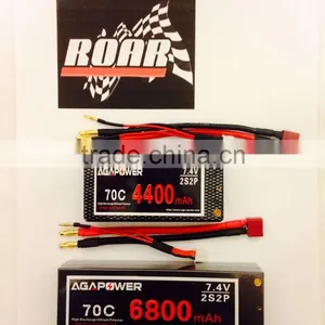 ROAR Hard Case Shorty Lipo Battery for RC CAR Traxxas | Futaba Li-polymer Drone Helicopter Battery With Dean Connector thumbnail-6
