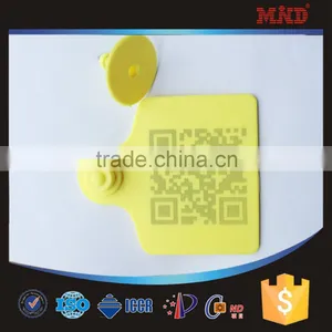 MDE126 ISO18000-6C Plastic Uhf Rfid Laser Ear Tag for Cattle thumbnail-2