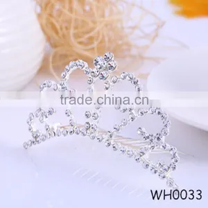 2015 New Design Round Rhinestone Cheap Full Pageant Crown Fashion Bridal Crown and Tiaras thumbnail-1