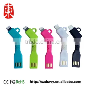 Original Retail Package Fashion Protable Charger Micro USB KeyChain Cable Keyring USB Charger Cable thumbnail-1