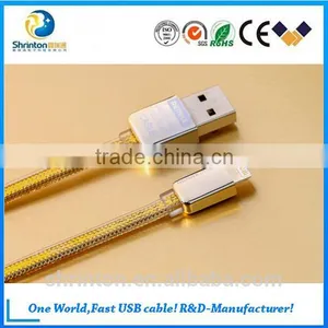 Hot Product REMAX Gold Two-Sided 2.1A 1.0M Micro USB Data Usb Charging Cable thumbnail-3