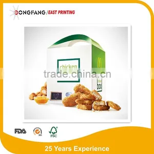 Food Grade Paper Roast Chicken Box Packaging Box Hot Salepaper Fried Chicken Box thumbnail-1