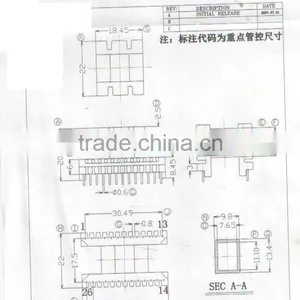 Transformer Bobbin EI28/EE28 Vertical 13+13PIN thumbnail-5