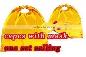 2016 Fashion Superhero Cape With Masks,Wholesale Children 100% Sateen Capes With Lining Kids Party Costume Cloak Quality Choice thumbnail-5