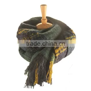 Fashionable Checked Tartan Plaid Scarf With Tassel thumbnail-2