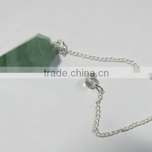 6-Facet Natural Jade Pendulums thumbnail-1