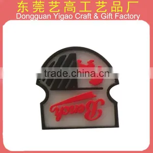 China Factory Custom 3D Company Logo PVC Rubber Patches/silicone Patch thumbnail-2