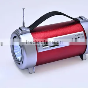 New Rechargeable Battery Portable FM Radio Torch Light Portable Speaker thumbnail-1