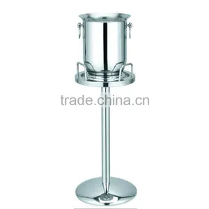Unique Stainless Steel Ice Bucket With Stand thumbnail-1