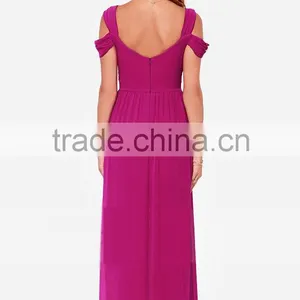 Women's Cute Purple V-Neck Dress thumbnail-3