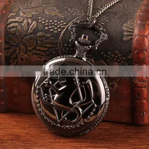 2016 China Classic Vintage Bronze Engraved Dragon Quartz Pocket Watch Pendent Chain Necklace Gift thumbnail-4