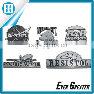 Custom Plastic Chrome Badge 3M Tape Metal Sticker Self Adhesive Plastic Badge thumbnail-1